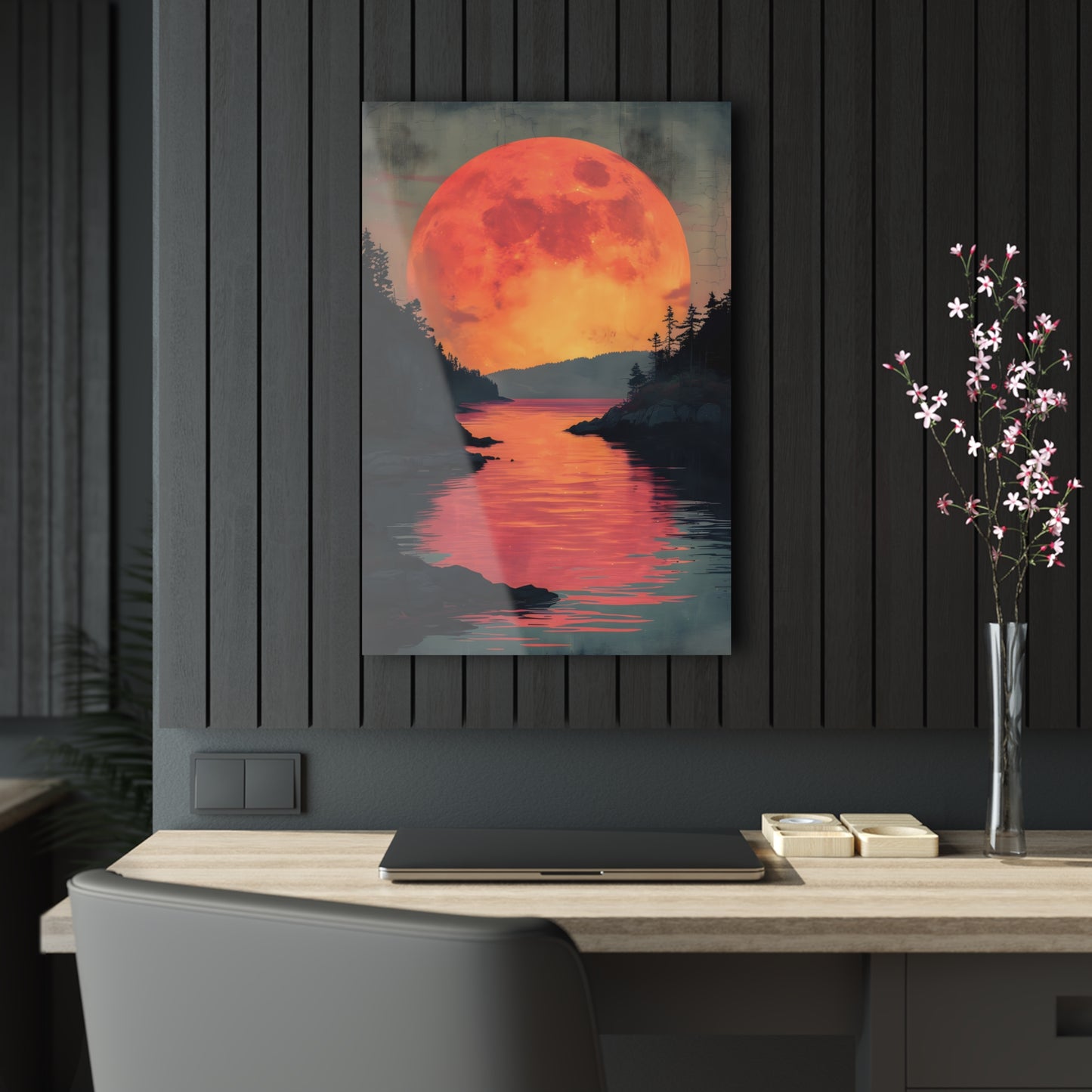 Rocky Coast #014 - Moon Rise Acrylic Print