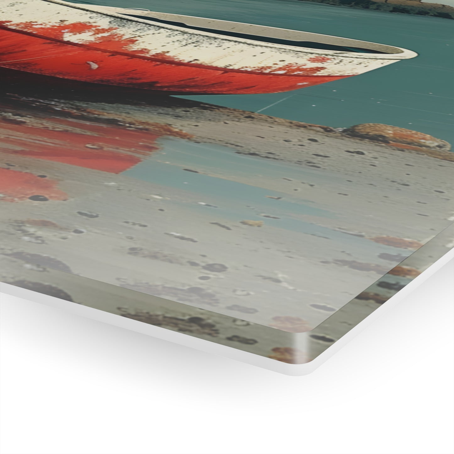 Rocky Coast #001 - Row Boat Acrylic Print