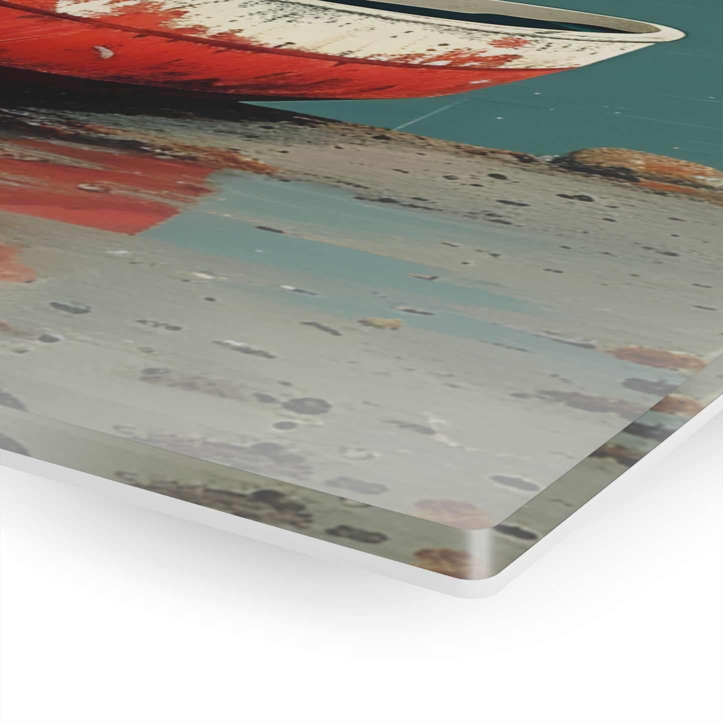 Rocky Coast #001 - Row Boat Acrylic Print