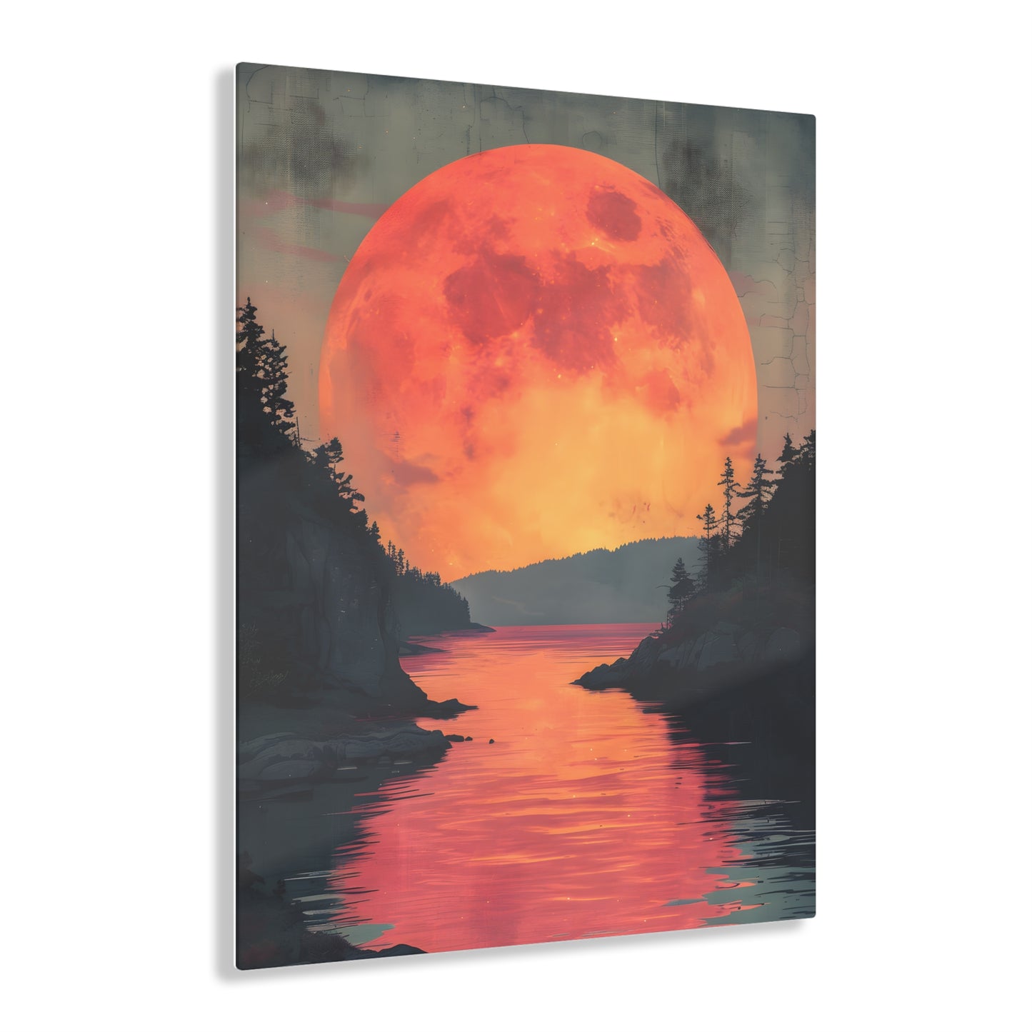 Rocky Coast #014 - Moon Rise Acrylic Print