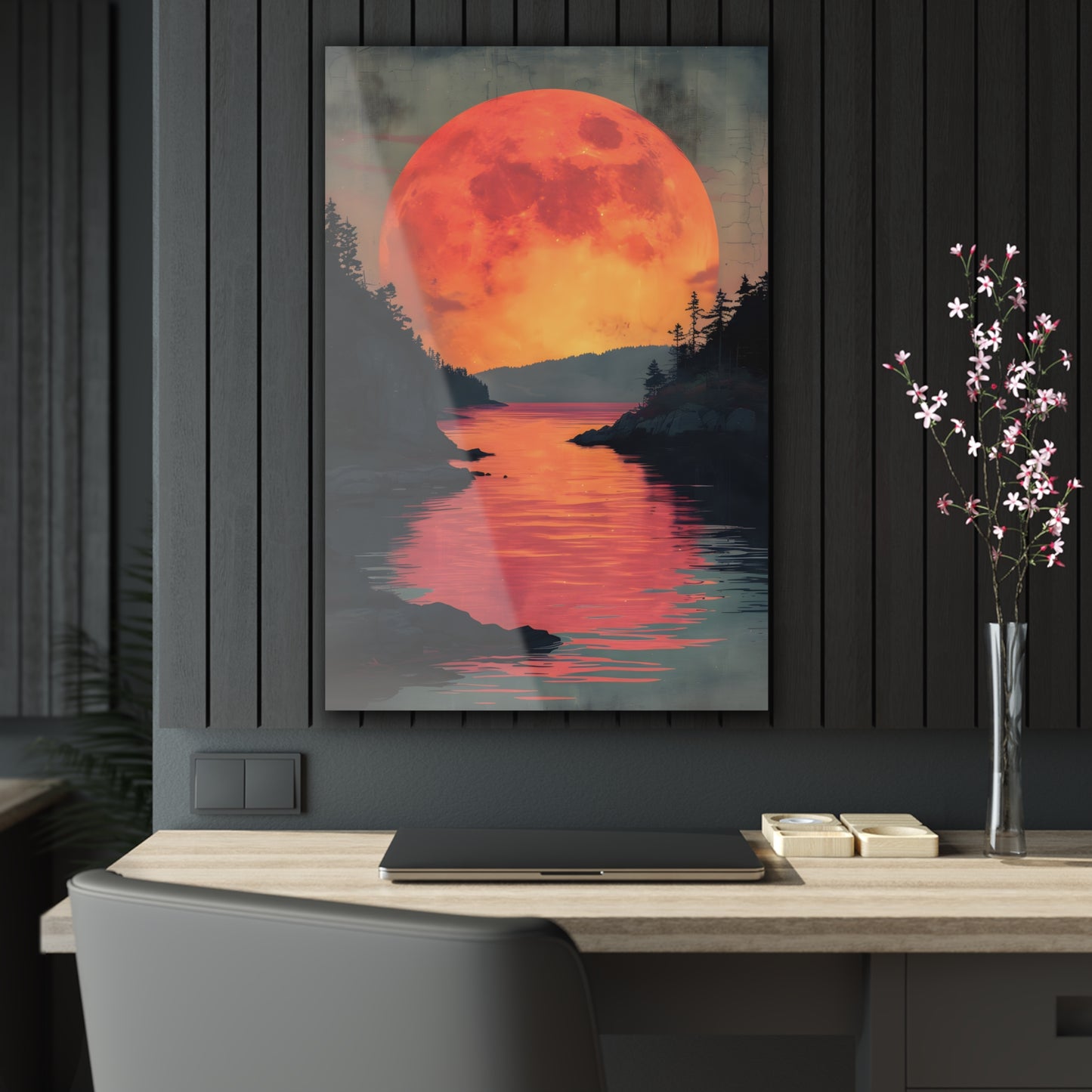 Rocky Coast #014 - Moon Rise Acrylic Print
