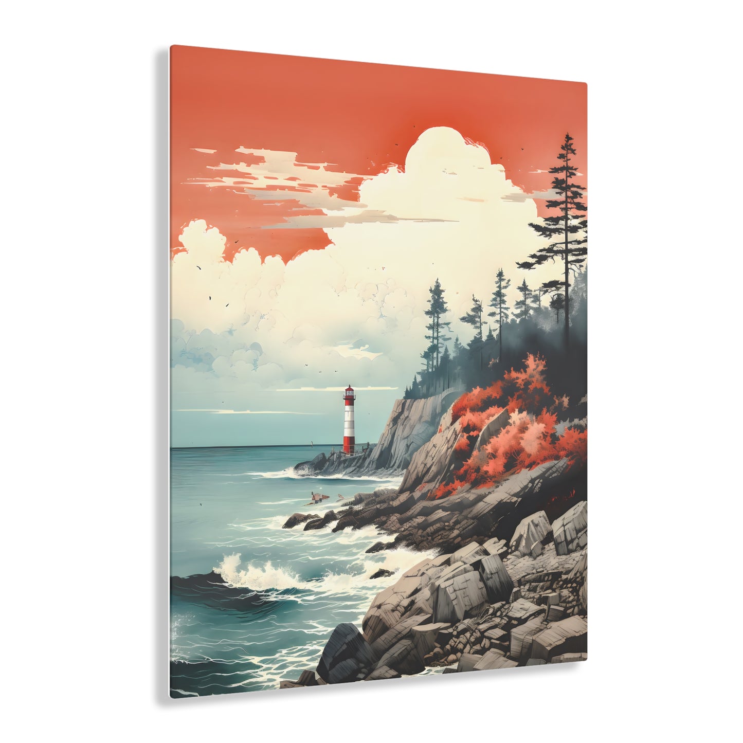Rocky Coast #004 - Lighthouse Acrylic Print